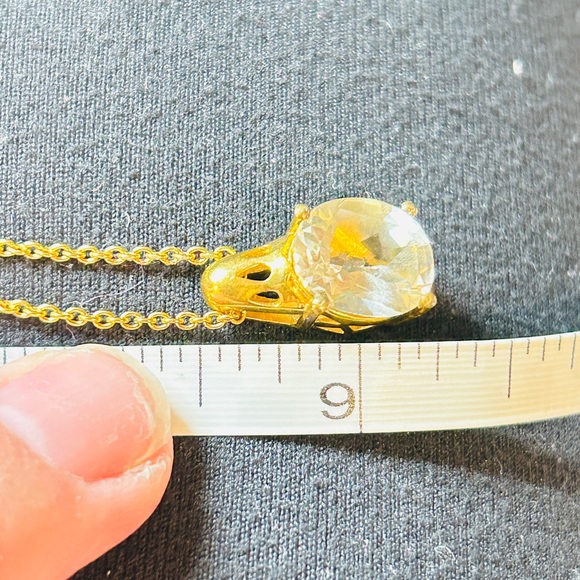 Green Amethyst Pendant; GdB; 20 Inch Chain Included - Picture 2 of 7